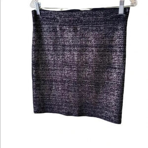 BCBG Max Azria size L Josie Black Gunmetal stretch mini skirt EUC
